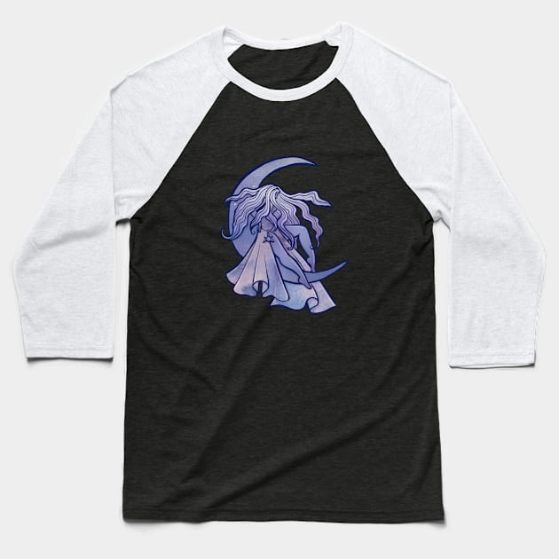 Moon Goddess Baseball T-Shirt by bubbsnugg